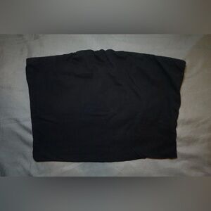 Active Basic Classic Black Strapless Crop Top